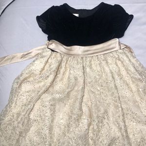 American Princess size 6 black and Gold dress.